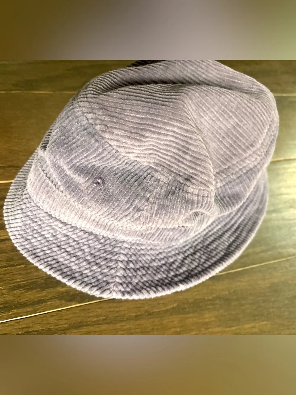 Y2K Urban Outfitters Retro Gray Lavender Purple Corduroy Cotton Bucket Hat